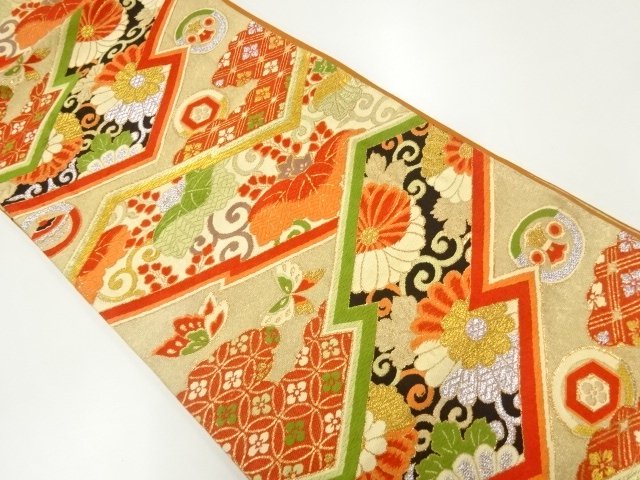 Japanese Kimono / Antique / Fukuro Obi Silk